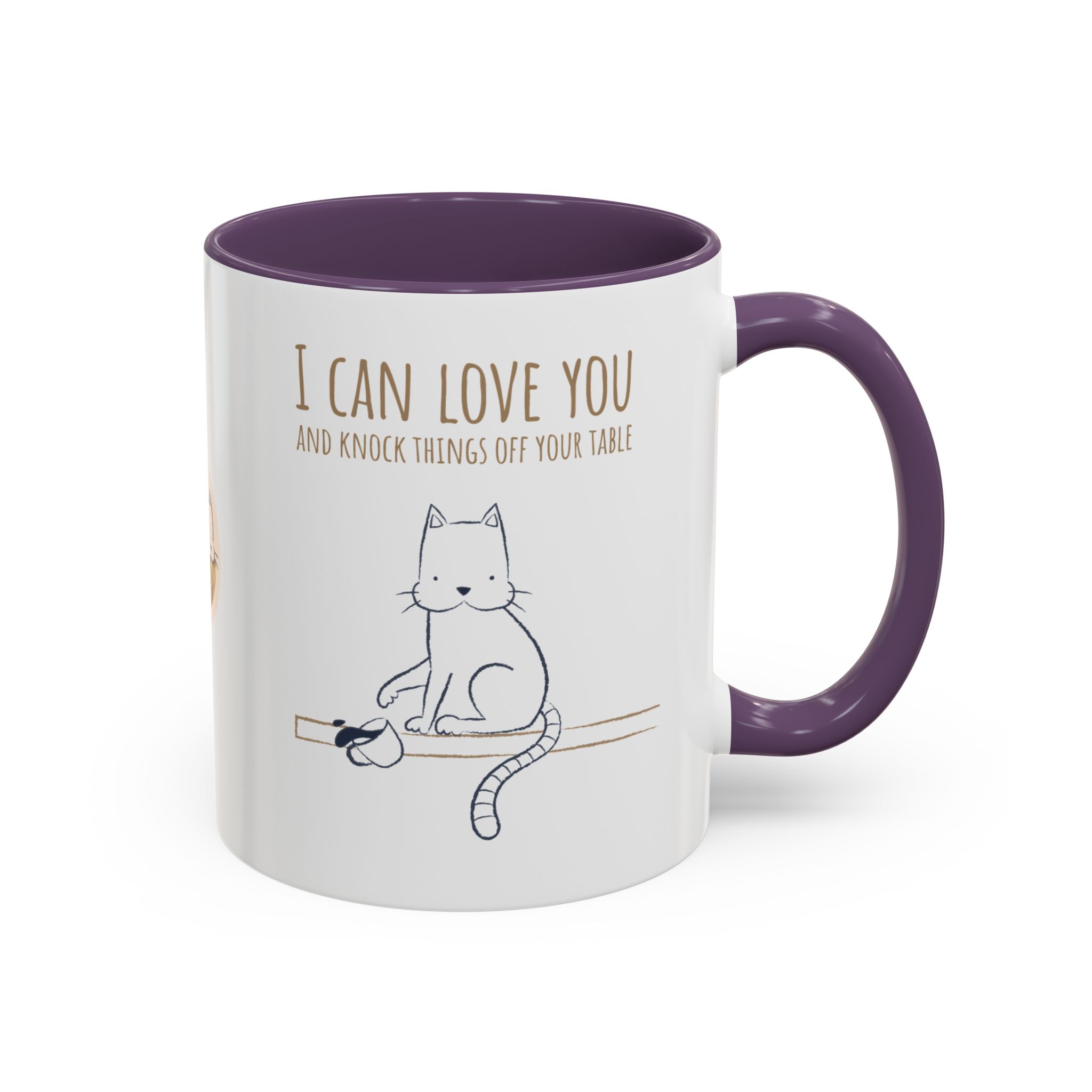 cat love mug, i can love you & knock things off your table