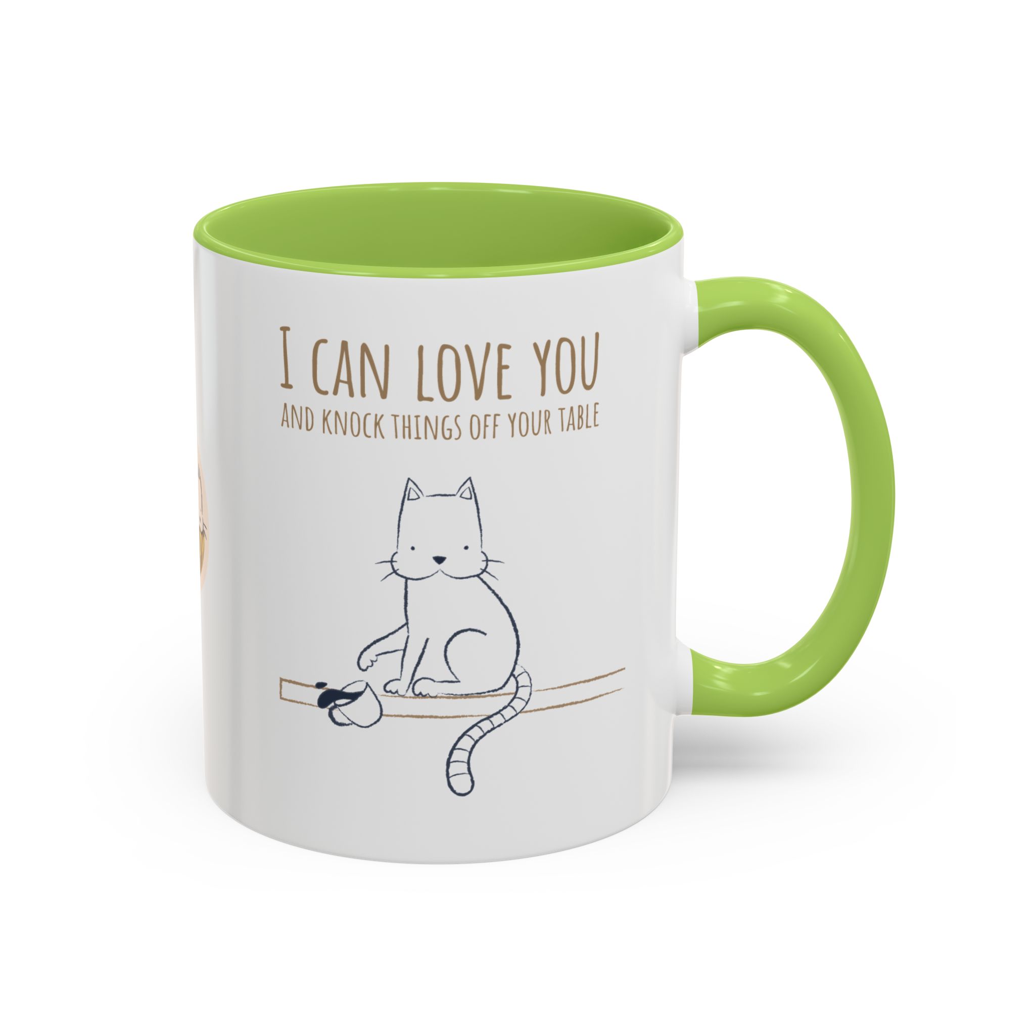cat love mug, i can love you & knock things off your table