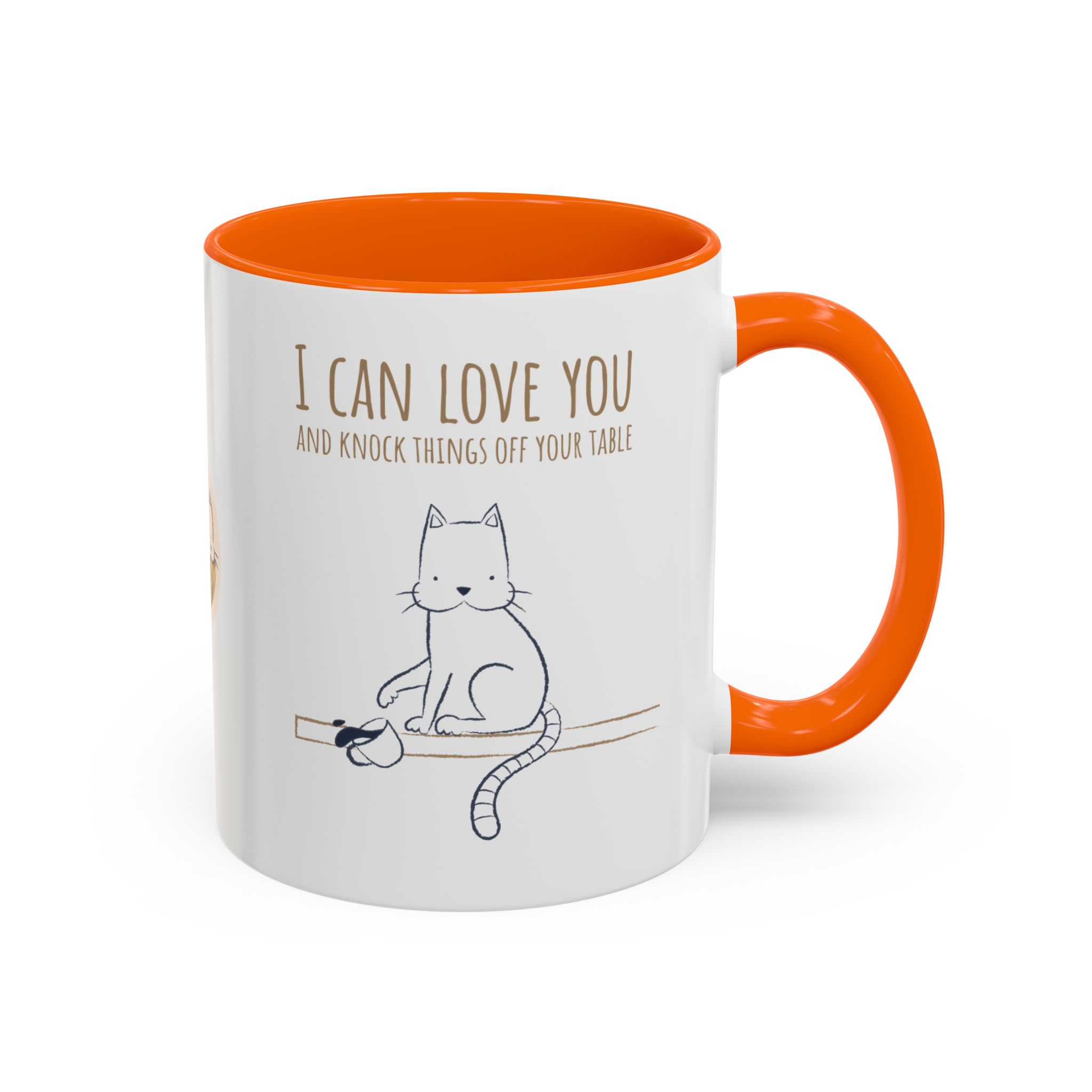 cat love mug, i can love you & knock things off your table