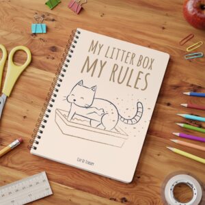 cat boss softcover notebook, a5, cat lover gift, funny cat mug, cat parent gift, cheeky cat notebook