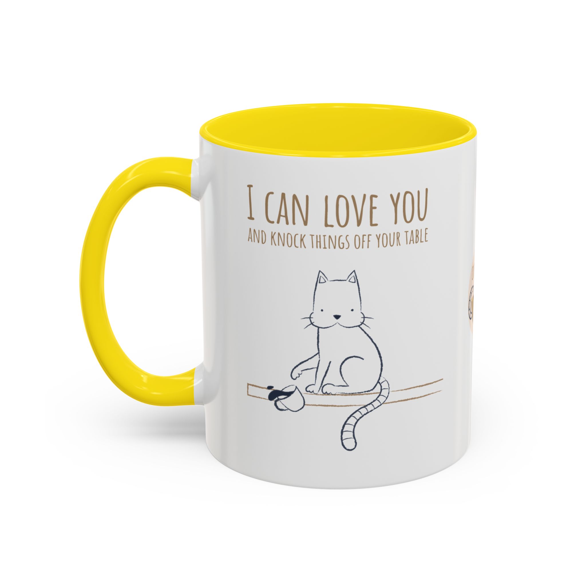 cat love mug, i can love you & knock things off your table