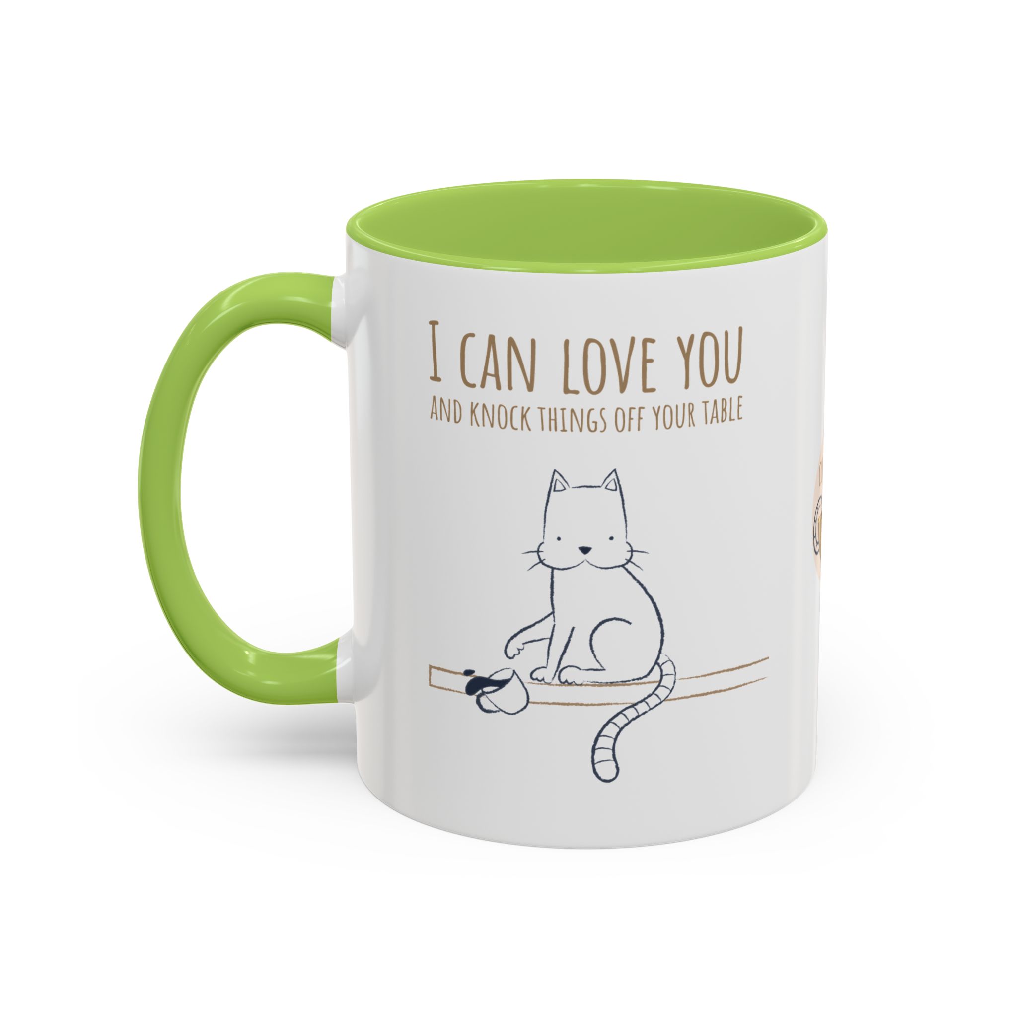 cat love mug, i can love you & knock things off your table