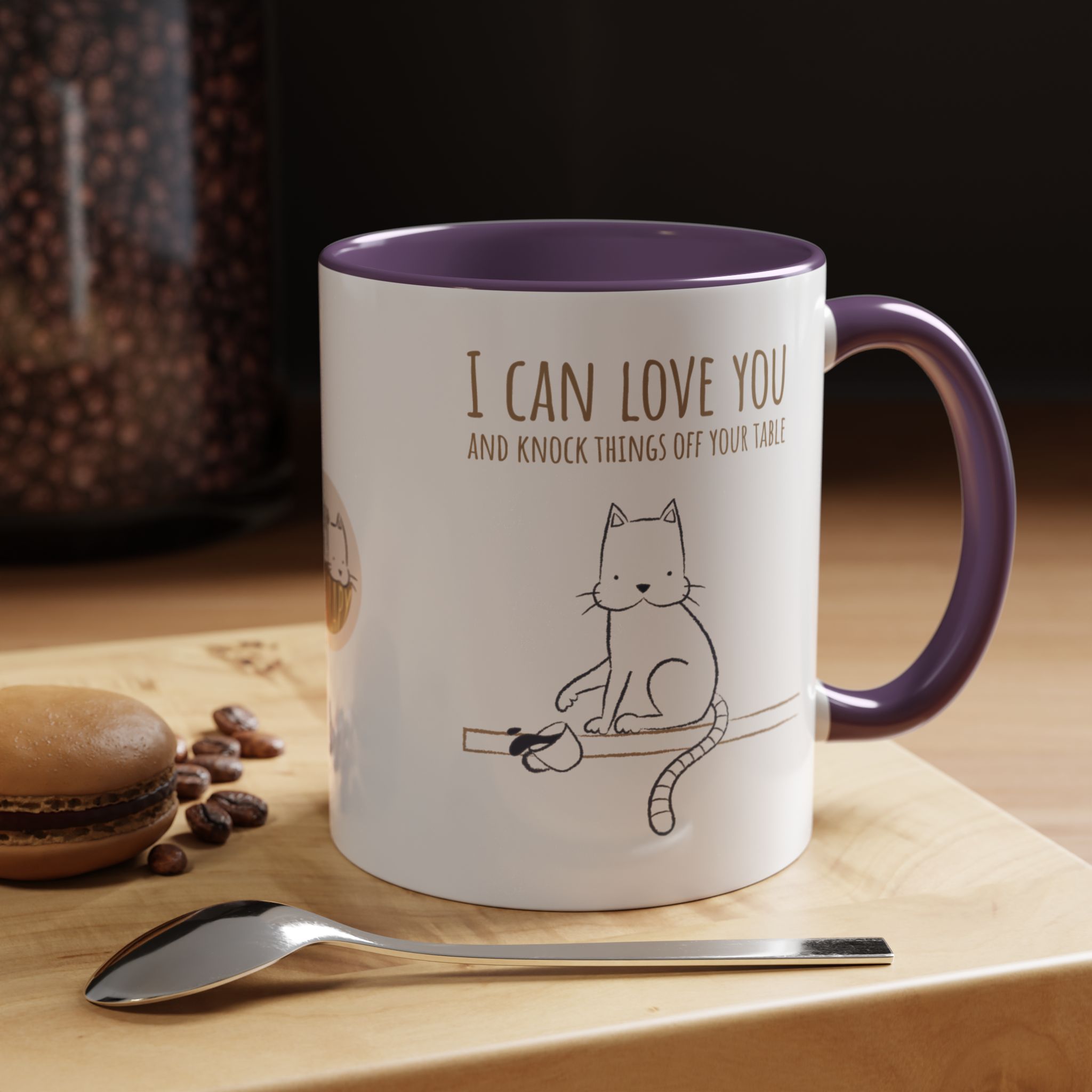 cat love mug, i can love you & knock things off your table