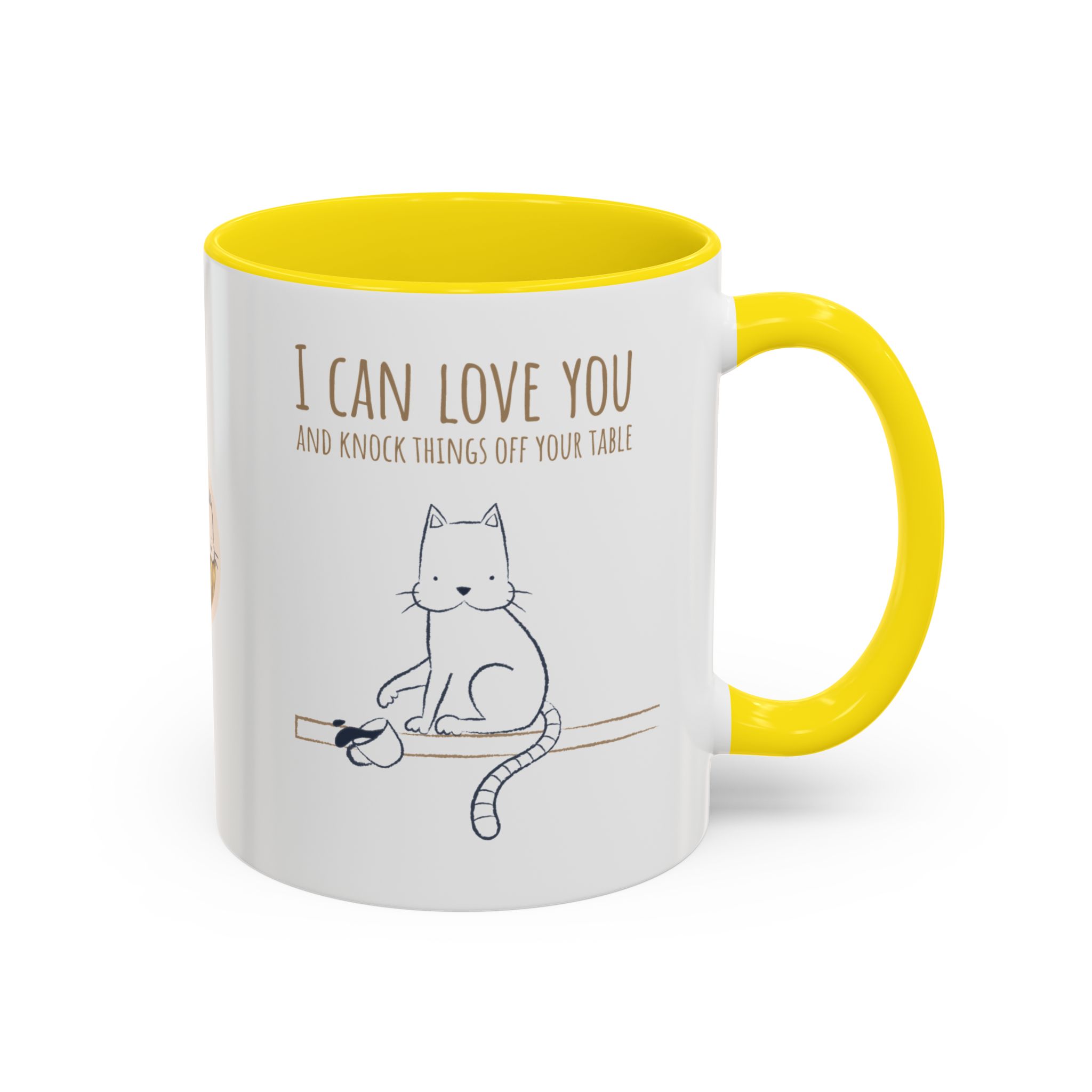 cat love mug, i can love you & knock things off your table