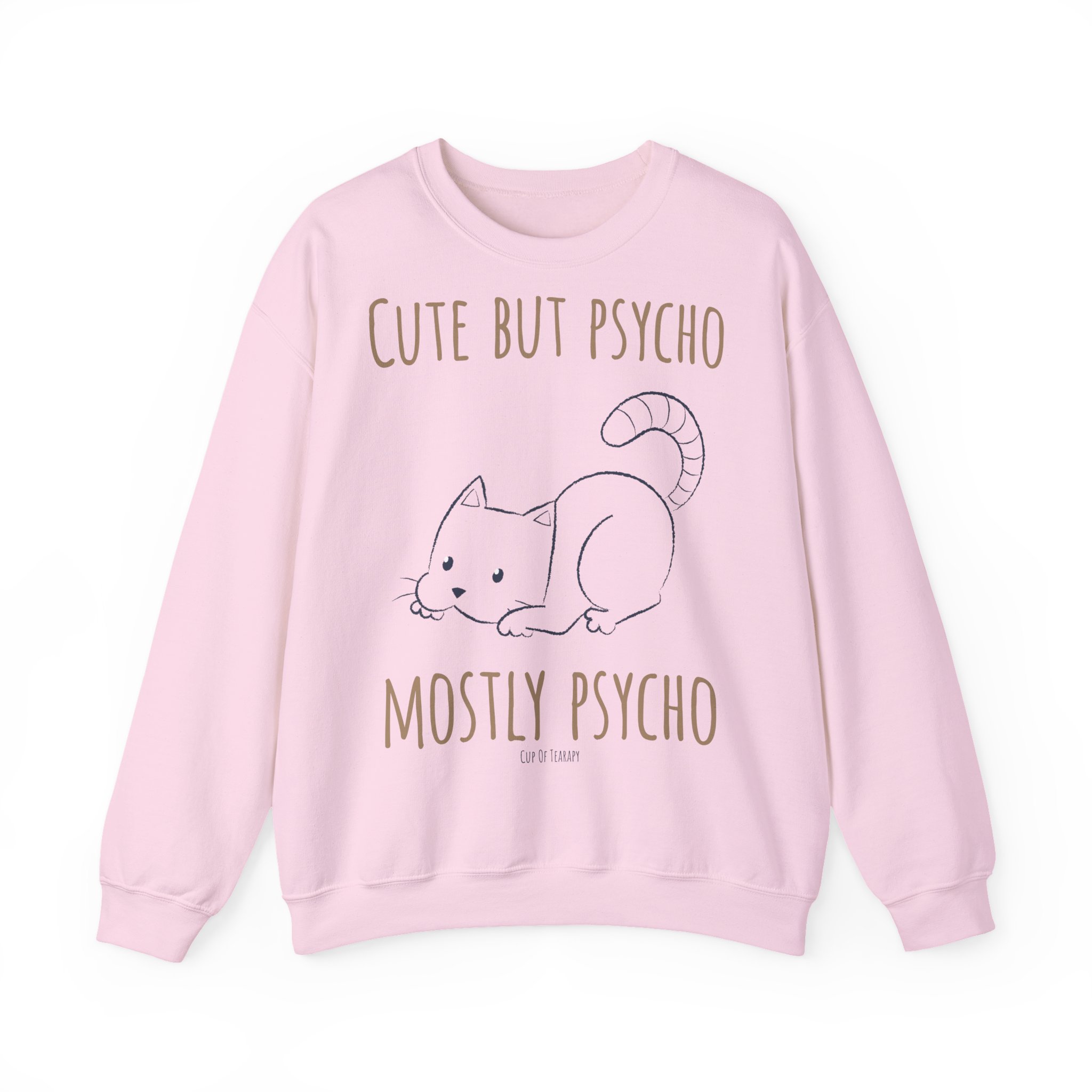 cute but psycho cat sweatshirt i funny cat lover tee
