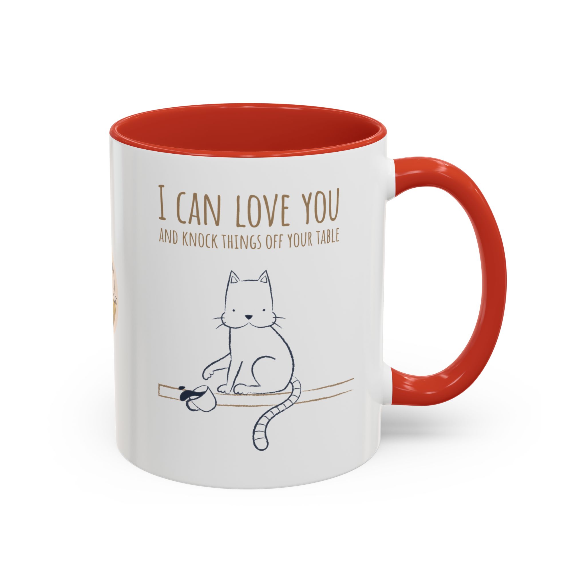 cat love mug, i can love you & knock things off your table